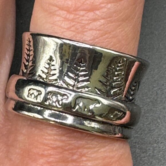 Boho Bear Landscape Mountain and Forest Ring #1372 - Picture 8 of 14